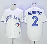 Toronto Blue Jays #2 Troy Tulowitzki White New Cool Base 40TH Anniversary Stitched Baseball Jersey,baseball caps,new era cap wholesale,wholesale hats